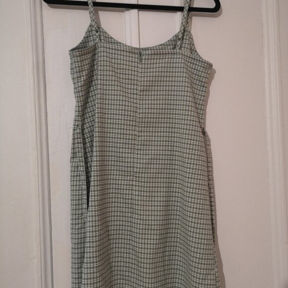 Cute little vintage summer dress (green checkered) - Picture 2 of 3